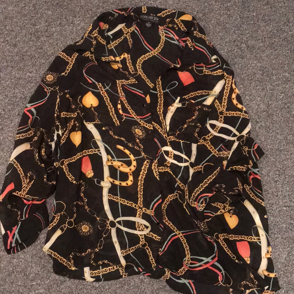 Plus size button down blouse